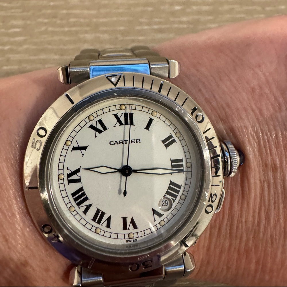 Cartier Pasha 38mm Steel Watch White Roman
Dial with Date Window Ref. 1040 - Picture 14 of 16